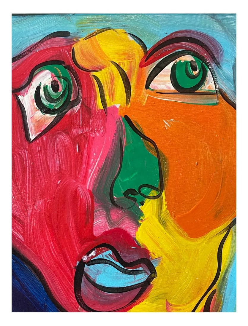 Andy Warhol by Artist Peter Keil Original Painting Framed - 4