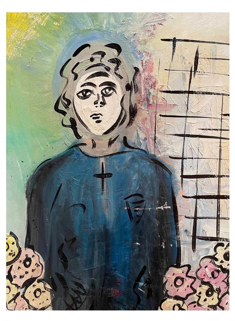 1960s Abstract Figurative Acrylic Painting by Peter Keil - 3