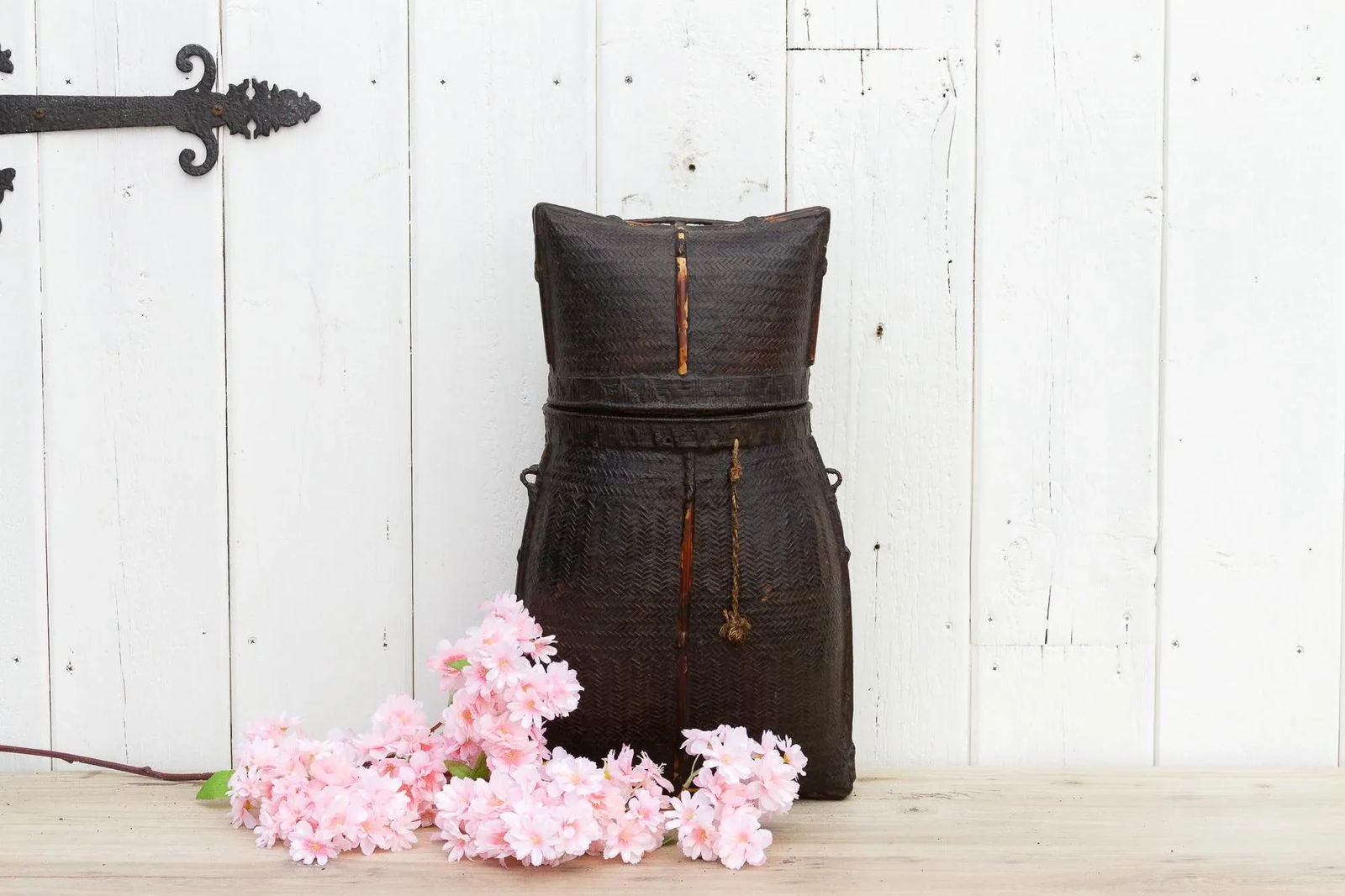 Antique Lacquered Karen Tribe Basket - 2