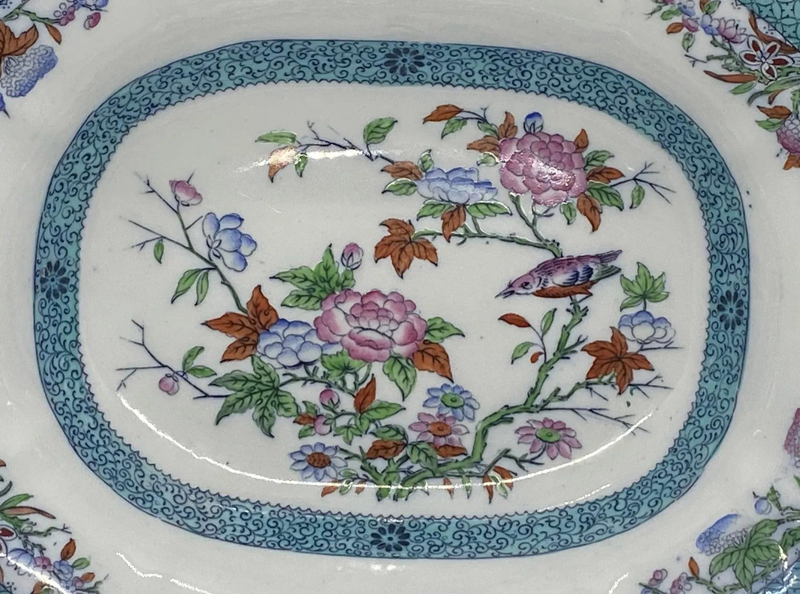 Mid 19th Century Minton Porcelain Oval Raised Footed Serving Centerpiece Bowl - 5