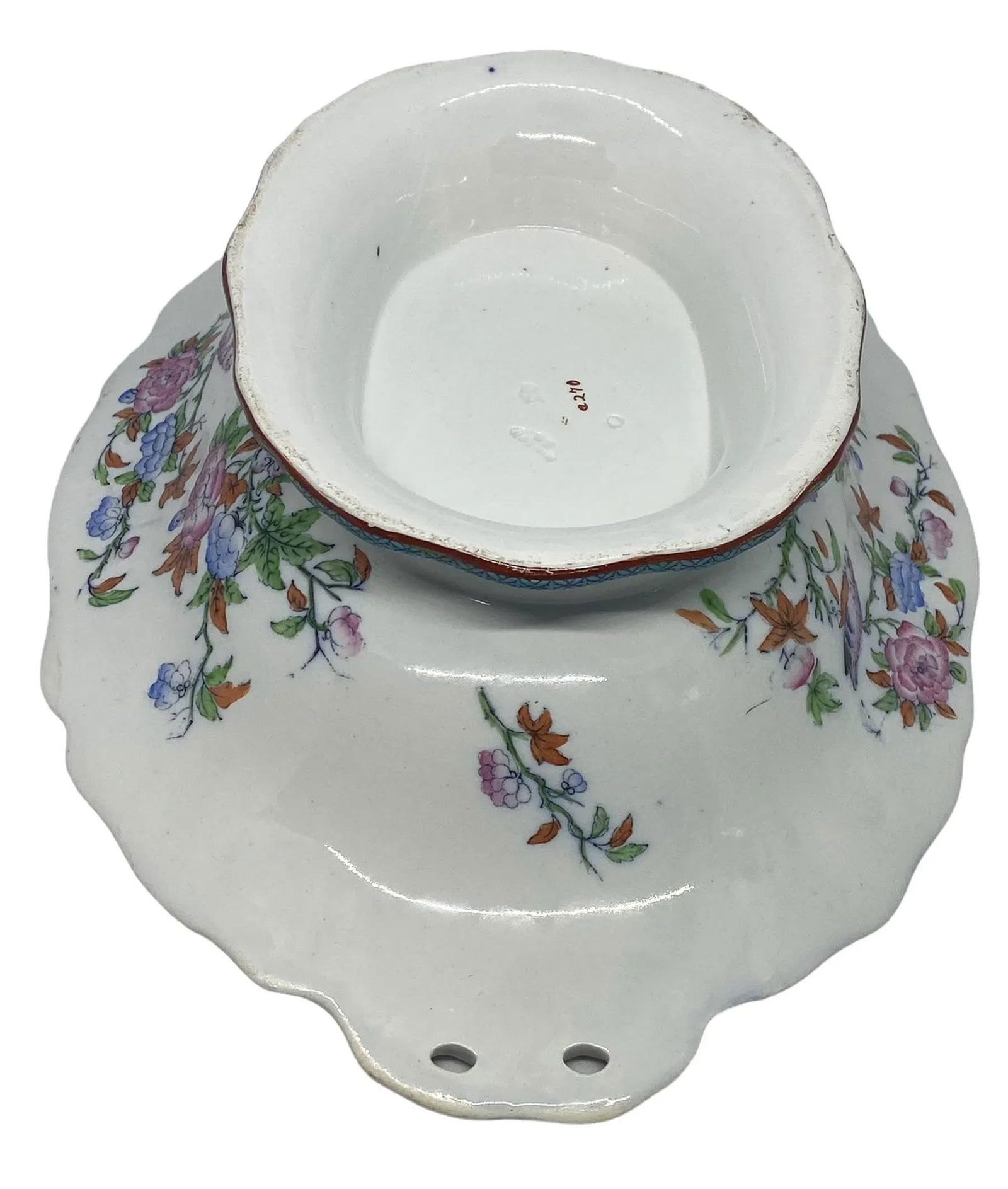 Mid 19th Century Minton Porcelain Oval Raised Footed Serving Centerpiece Bowl - 7