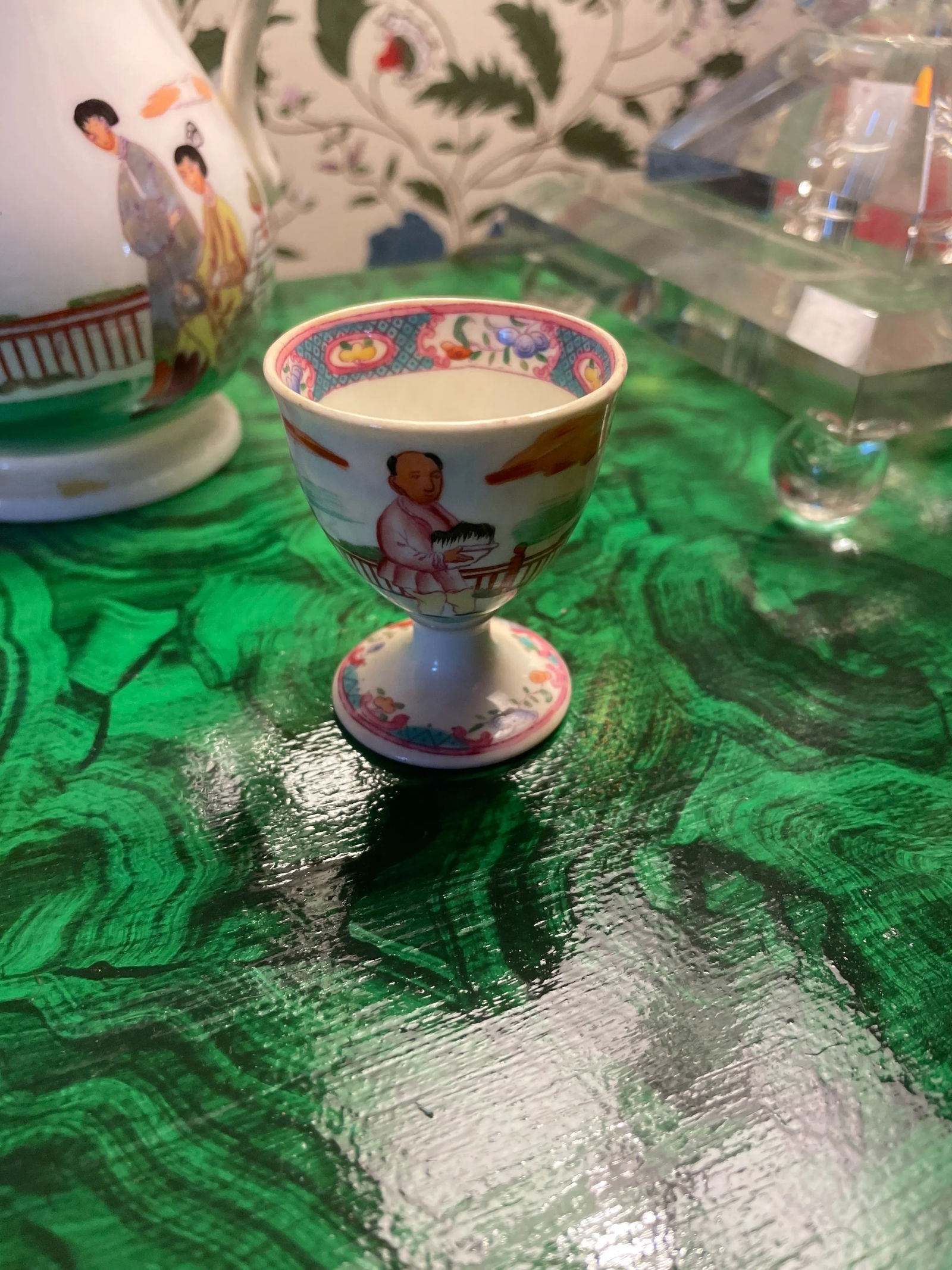 Late 18th Century Hall Porcelain Breakfast Service Mandarin Chinoiserie, 23 Pieecs - 3