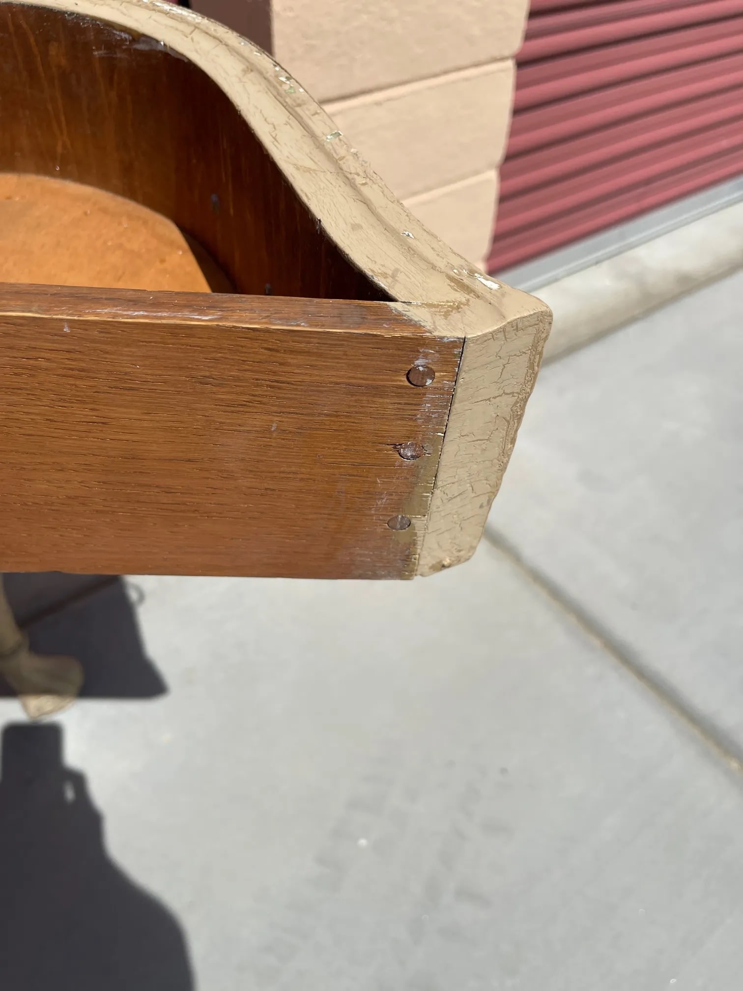 Antique French Louis XV Style Distressed Scalloped Front Console Table - 8