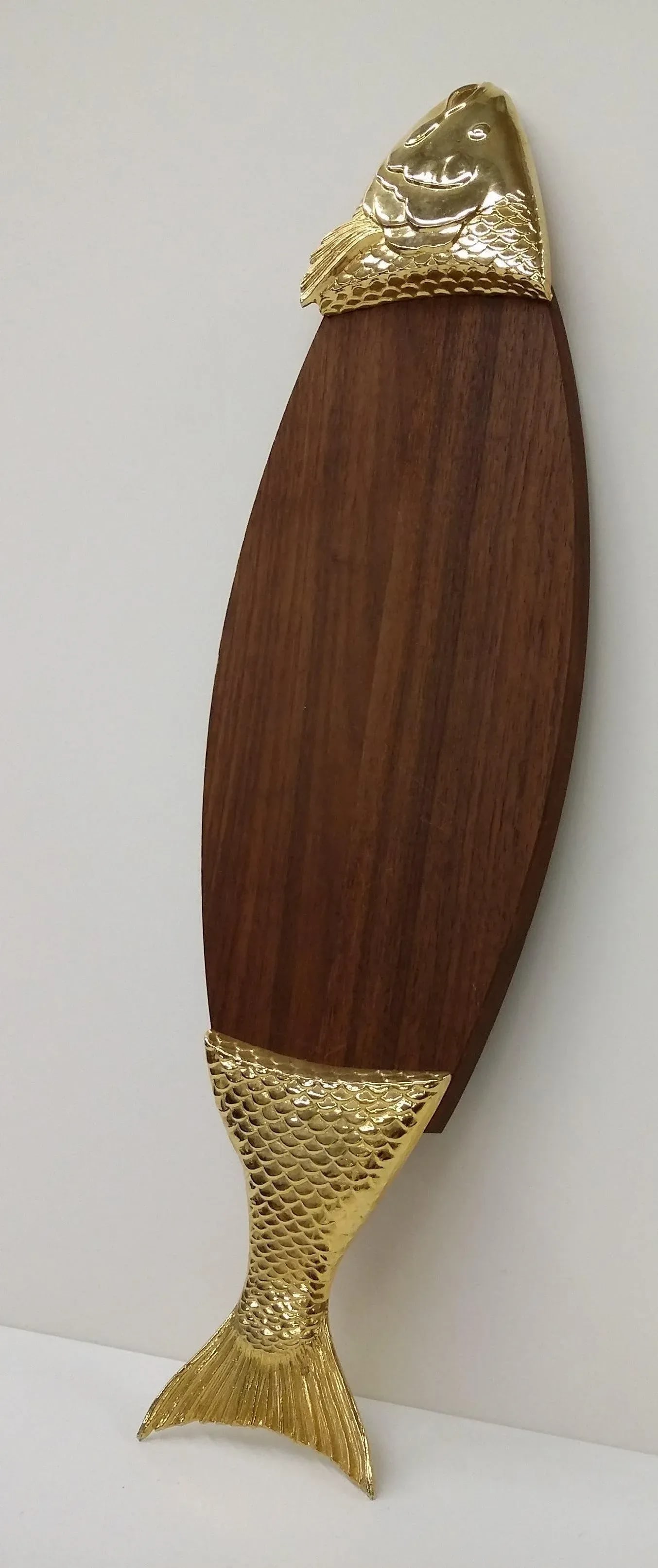 Ted Arnold Wood & Gold Serving Platter - 4