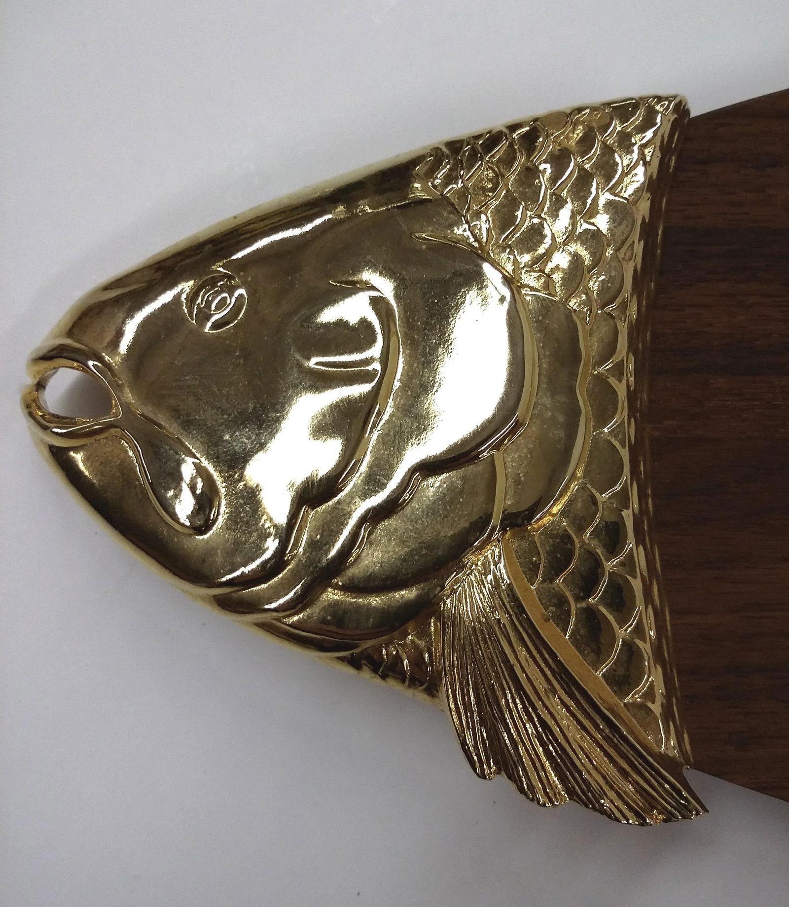 Ted Arnold Wood & Gold Serving Platter - 7
