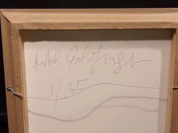 Antal Goldfinger "After the Rain" Flower Canvas Hand Signed Print Framed - 7