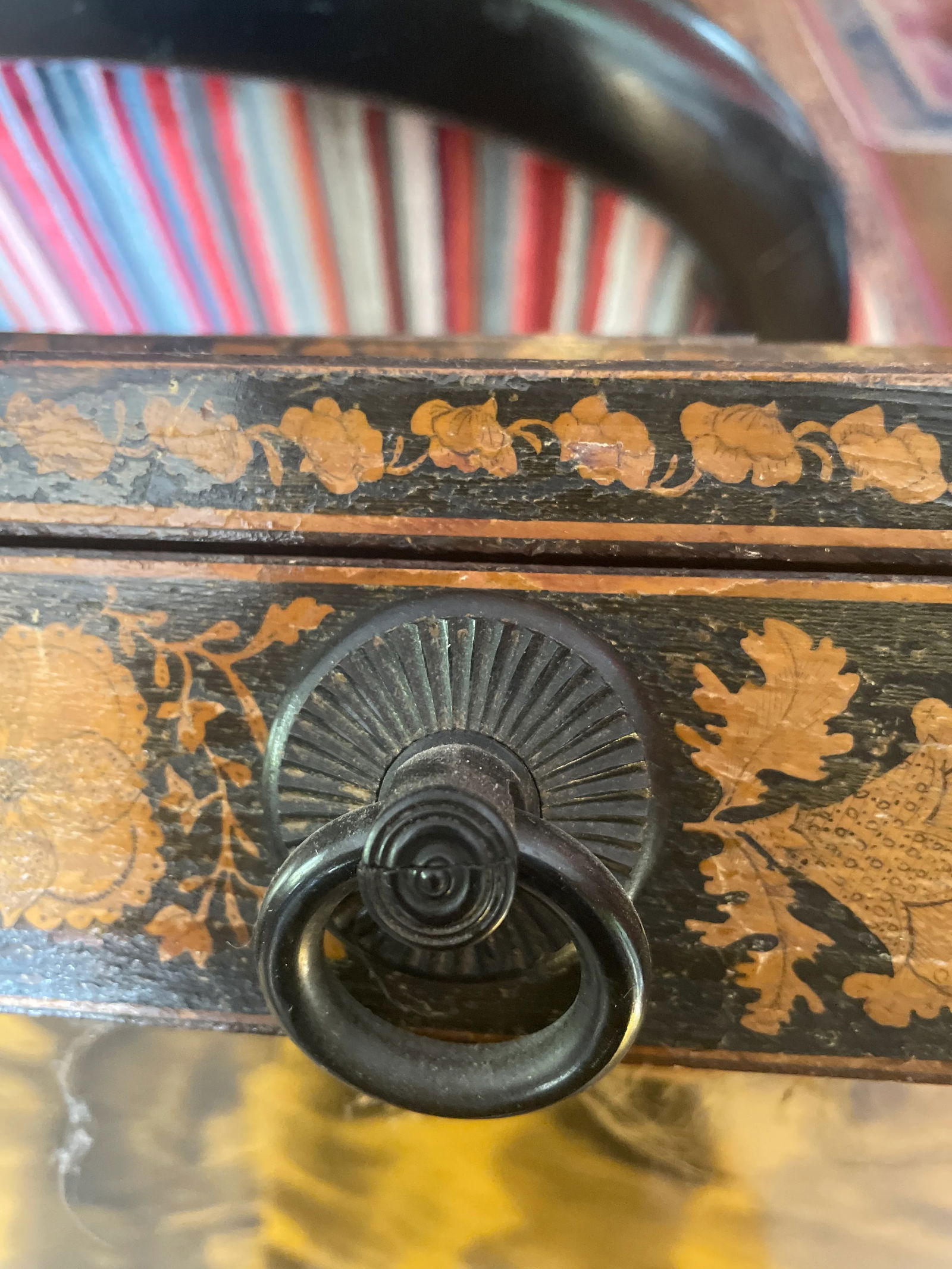 Hand Painted Chinese Export Georgian English Footed Box - 4