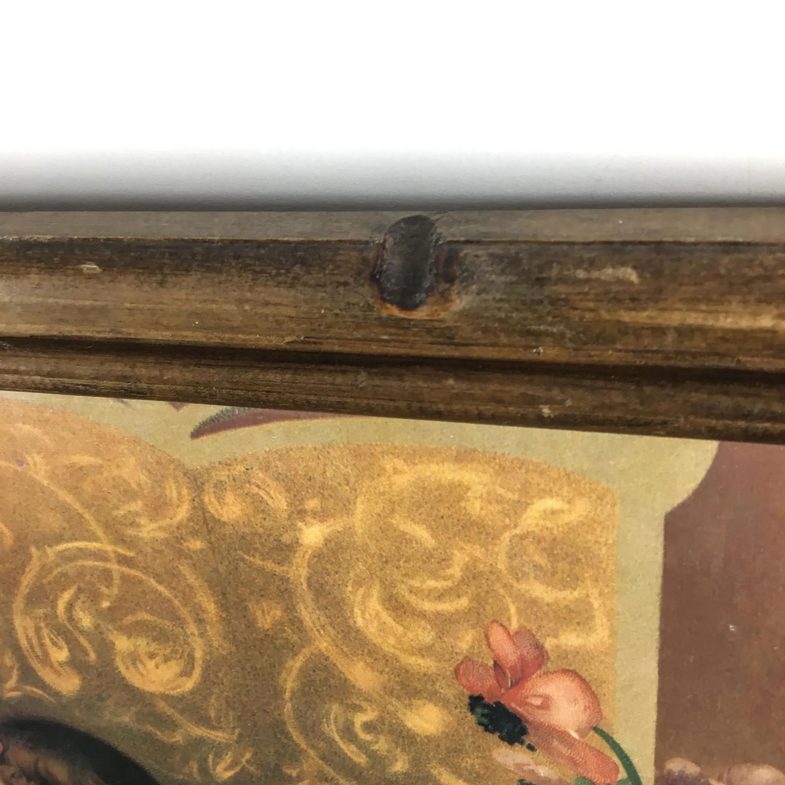 Antique Framed Print Sisters and Collie - 6