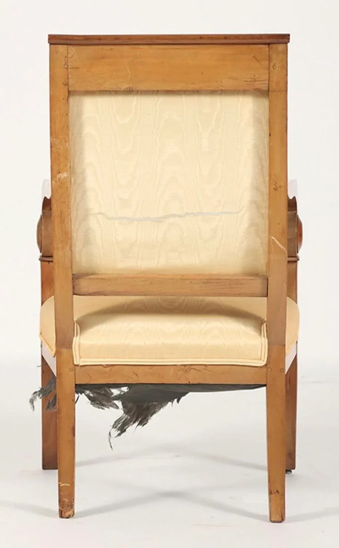 Early 19th Century French Empire or Biedermeier Mahogany Scrollwork Armchair - 7