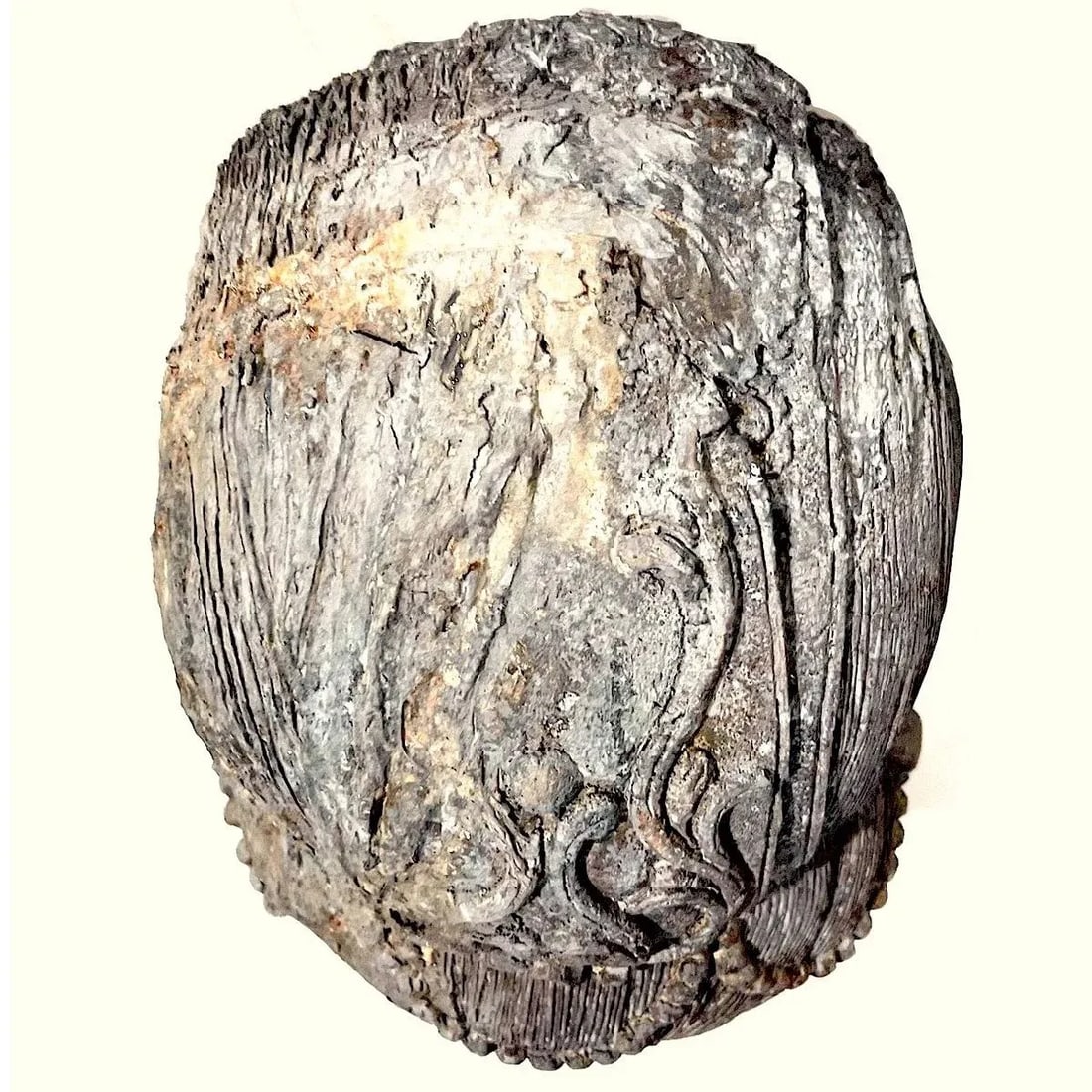 Antique Guan Yin Carved Buddha Bust - Monumental - 11