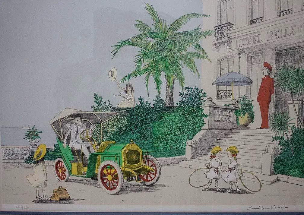 1960s Denis Paul Noyer Signed & No. By Artist, Lithograph 305/350/ Hotel Bellevue - 4