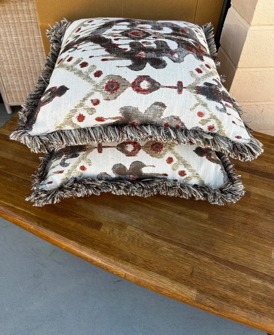 Pair of Bernhardt Ikat Throw Pillows - 5