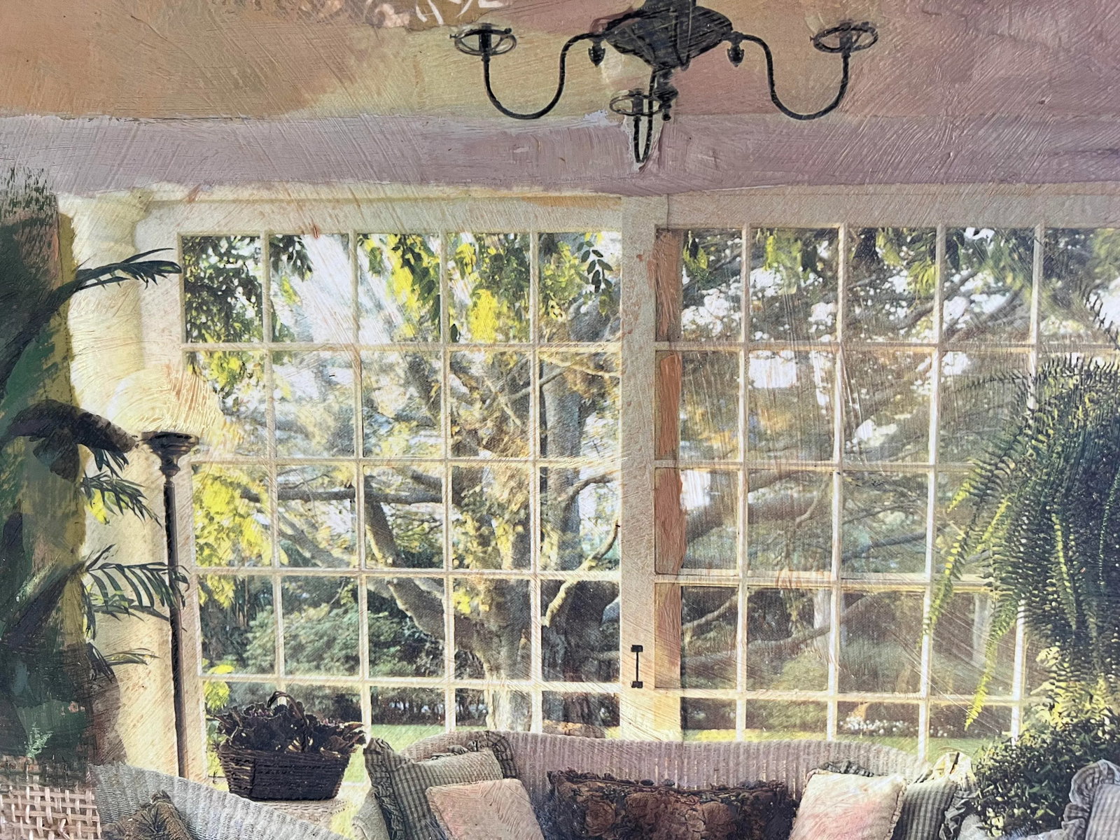 Textile-Enhanced Interior Scene by Sharon Stoneburner – Signed & Framed - 10