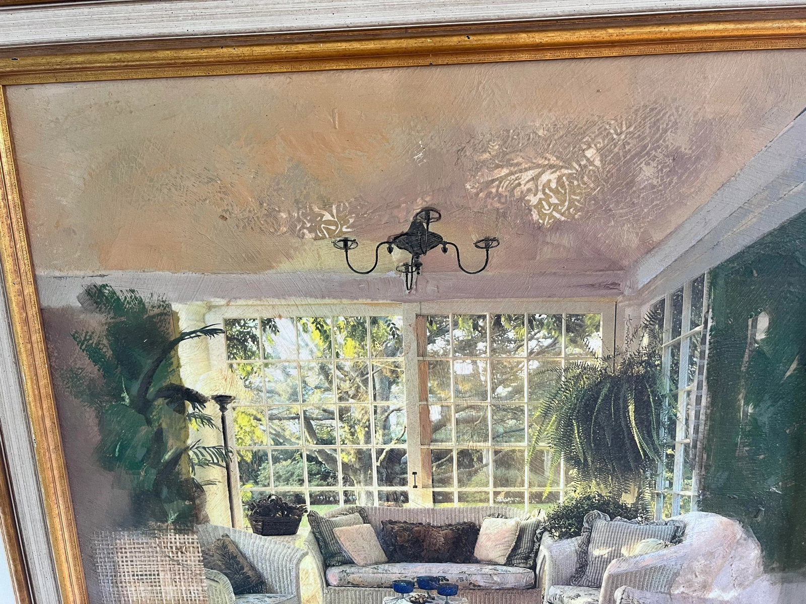 Textile-Enhanced Interior Scene by Sharon Stoneburner – Signed & Framed - 5