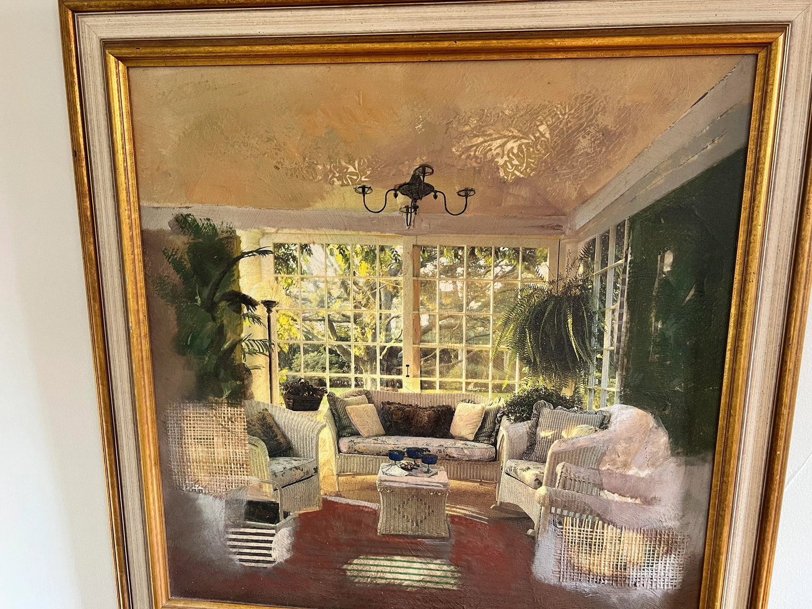 Textile-Enhanced Interior Scene by Sharon Stoneburner – Signed & Framed - 9