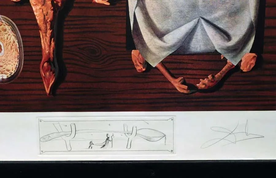 1980s Salvador Dali Les Diners De Gala Authentic Art Hand Signed Etching - 4