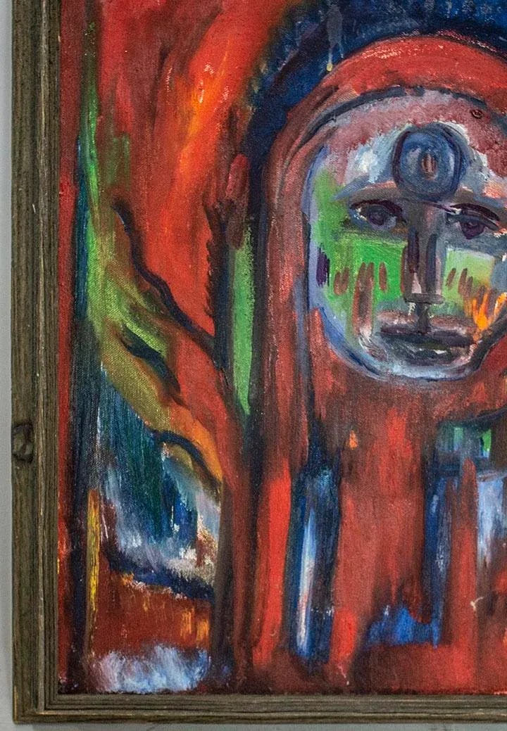 Abstract Figurative Oil Painting New Mexico Artist - Vibrant Colors - 3