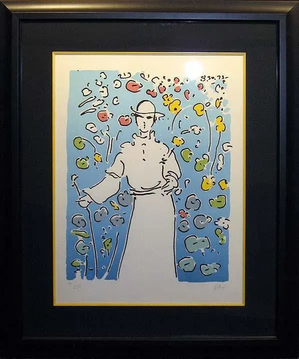 Peter Max "Monk in Garden" Signed Serigraph Pop Art 1974 - 4