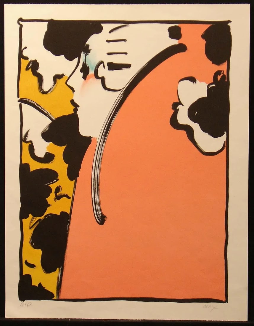 Peter Max "Peach Lady" Hand Signed Fine Art Lithograph - 5