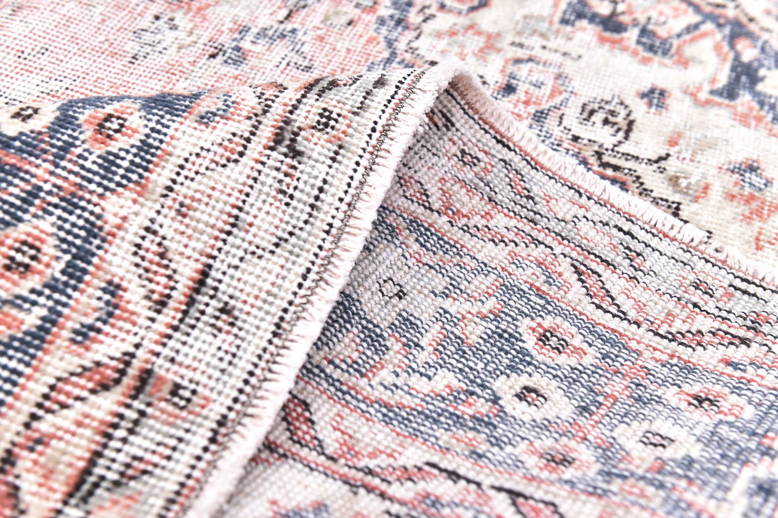 5'5'' x 9'2'' Handmade Vintage Wool Rug - 244752 - 13