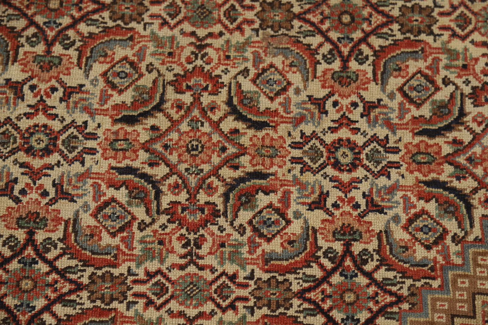 Pre-1900 Antique Vegetable Dye Tabriz Persian Area Rug 9x13 - 10