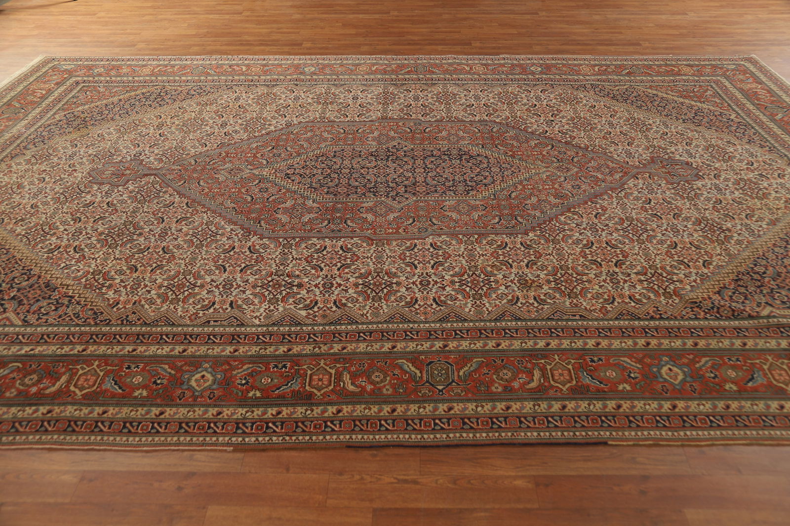 Pre-1900 Antique Vegetable Dye Tabriz Persian Area Rug 9x13 - 14