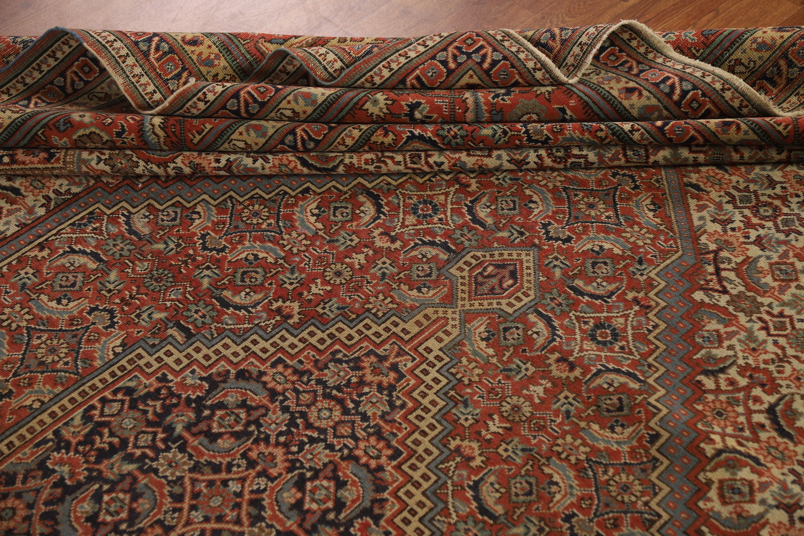 Pre-1900 Antique Vegetable Dye Tabriz Persian Area Rug 9x13 - 16