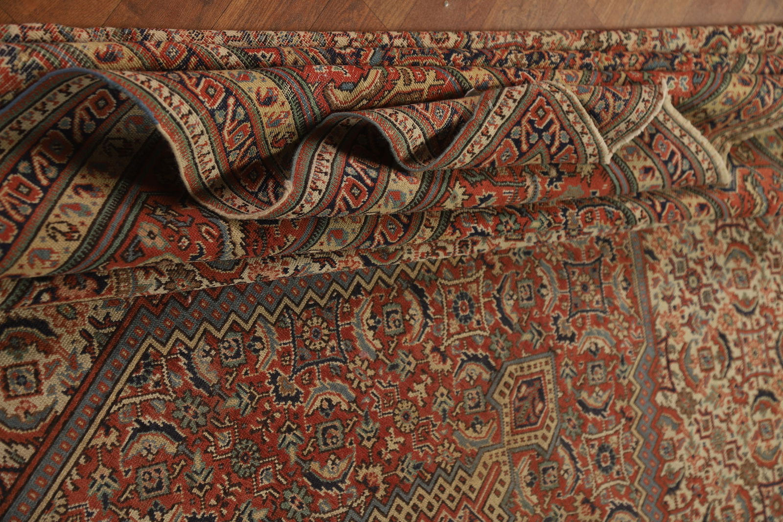 Pre-1900 Antique Vegetable Dye Tabriz Persian Area Rug 9x13 - 17