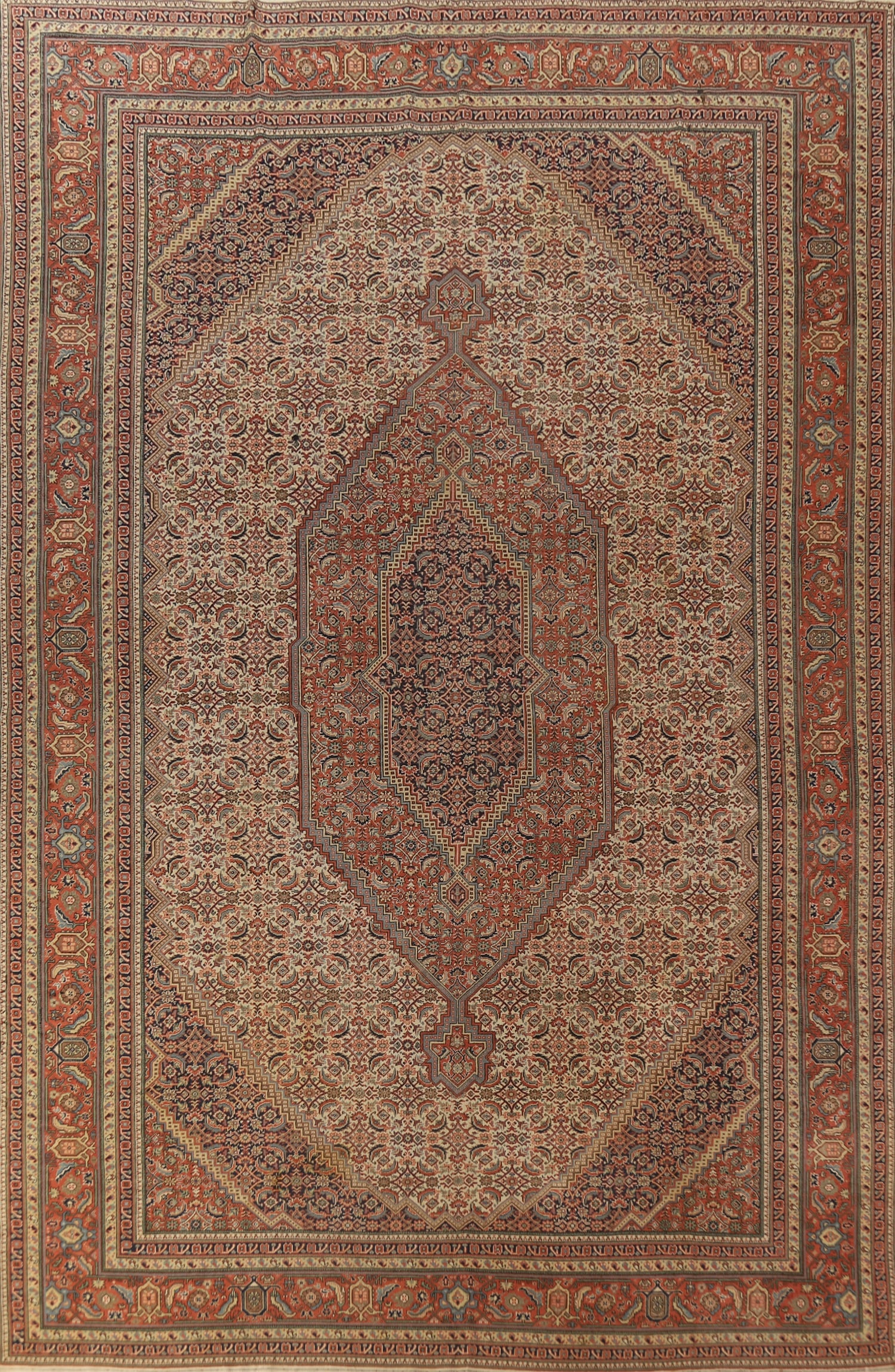 Pre-1900 Antique Vegetable Dye Tabriz Persian Area Rug 9x13: Title: Pre-1900 Antique Vegetable Dye Tabriz Persian Area Rug 9x13 Description:A Beautiful Genuine Iran ( Persia ) Tabriz rug is Hand Knotted by skillful weavers in Iran ( Persia ) with <