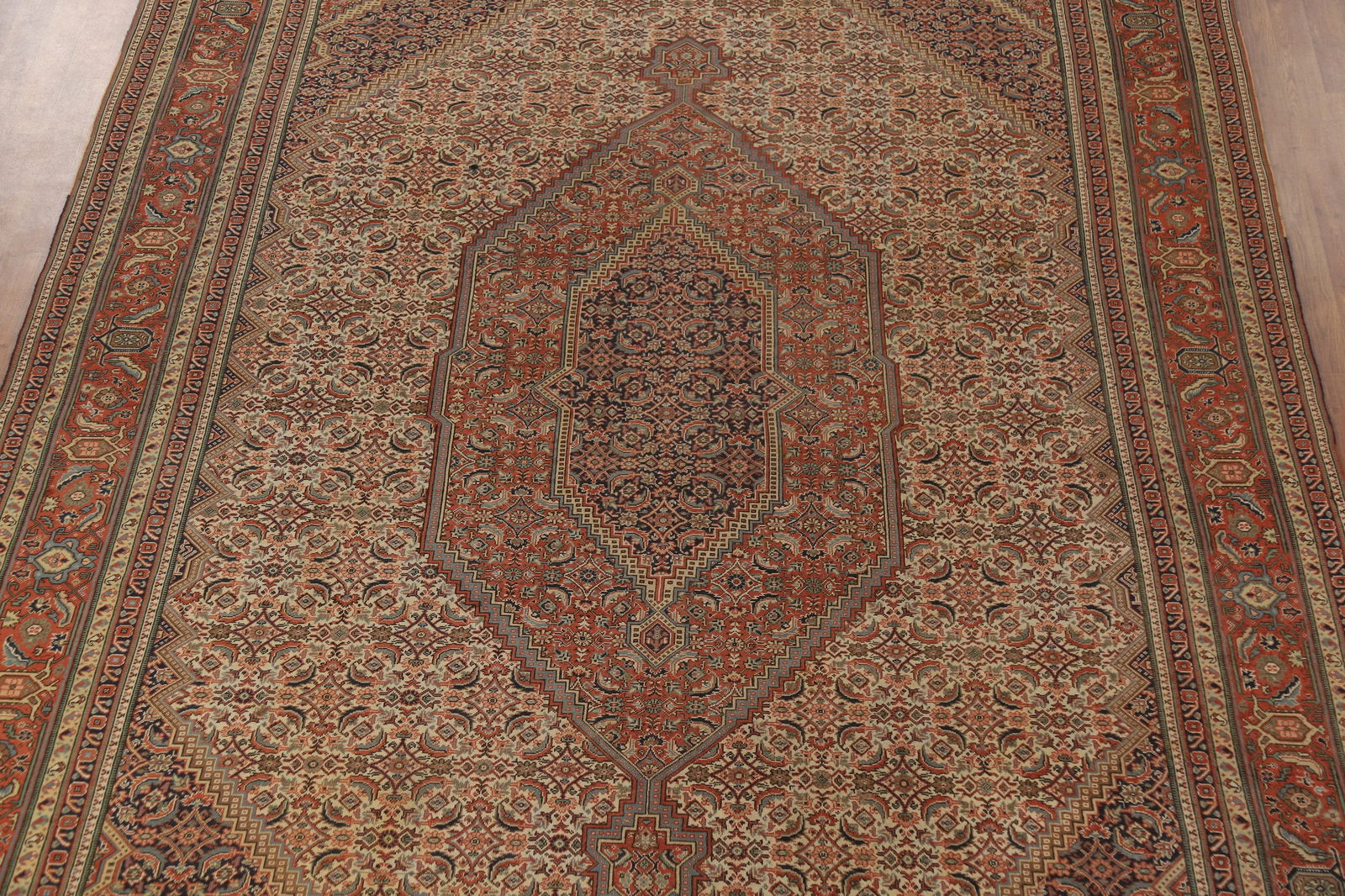 Pre-1900 Antique Vegetable Dye Tabriz Persian Area Rug 9x13 - 4