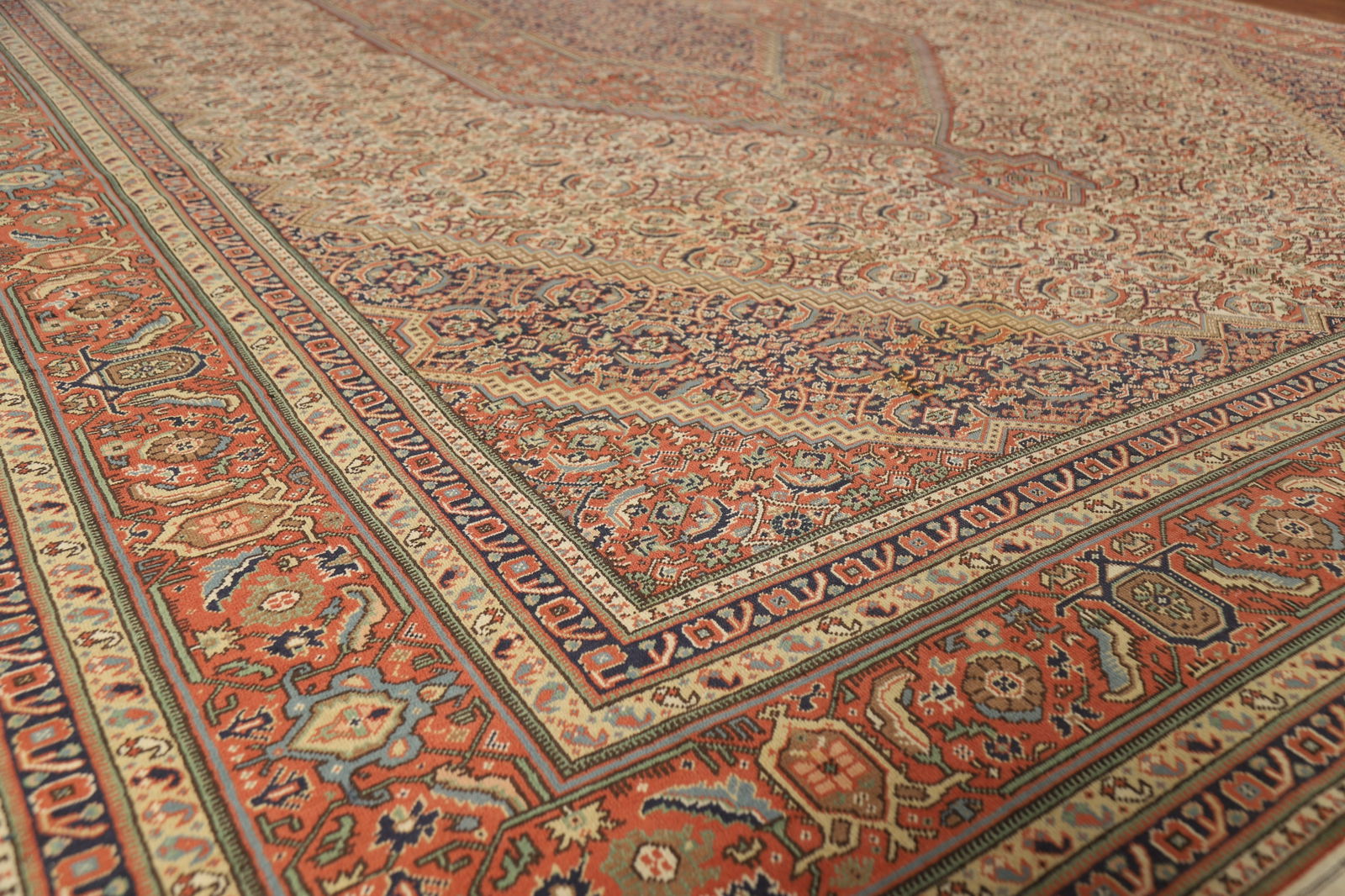 Pre-1900 Antique Vegetable Dye Tabriz Persian Area Rug 9x13 - 6