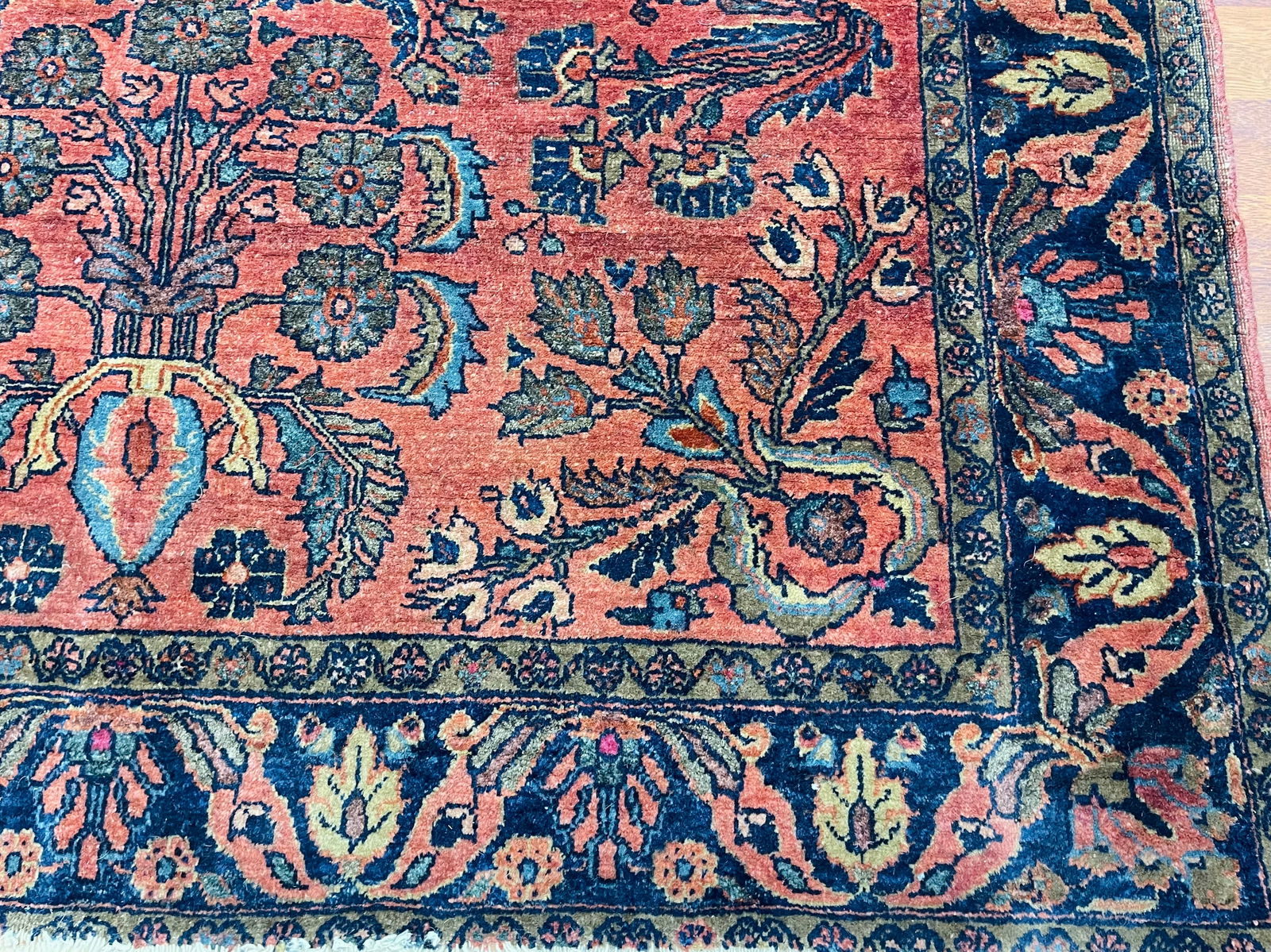 Antique Persian Mahajeran Sarouk rug-49A - 4