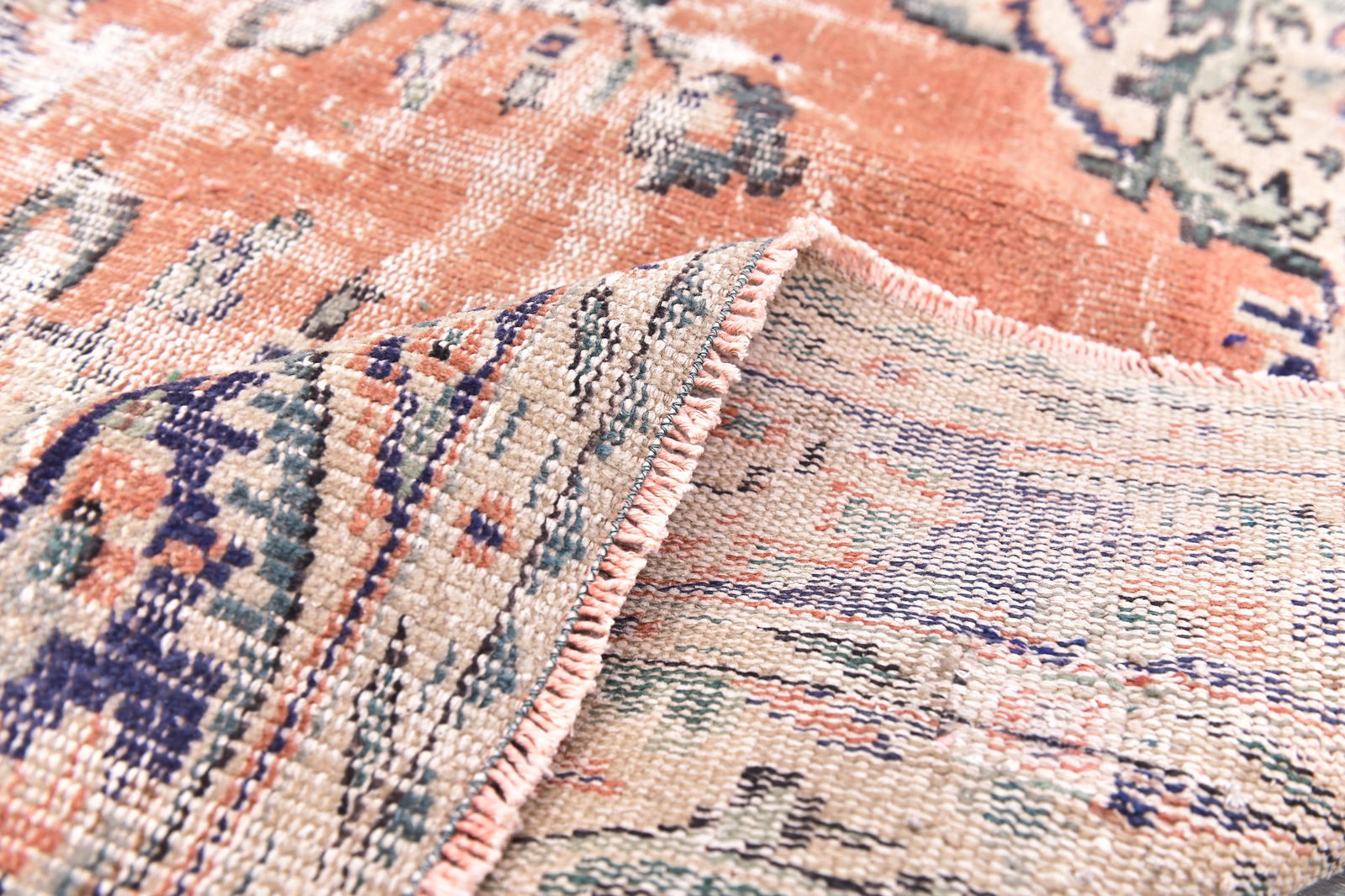 6'1'' x 8'11'' Handmade Vintage Wool Rug - 244750 - 13