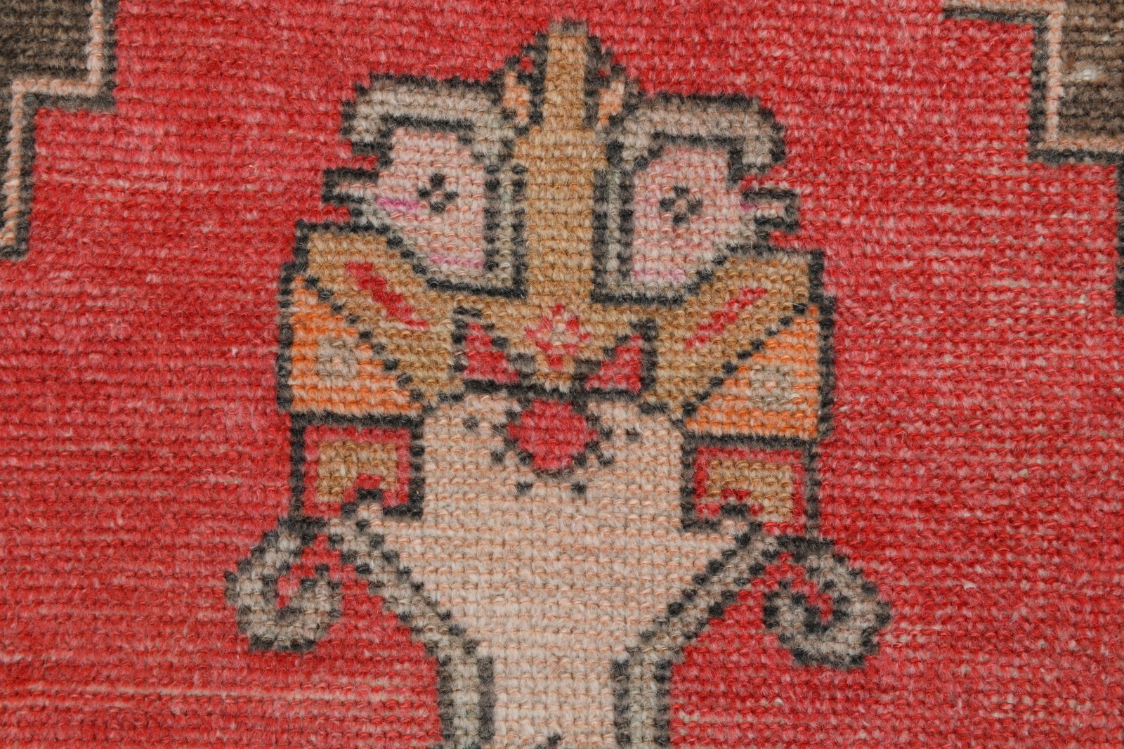 4'7'' x 9'10'' Handmade Vintage Wool Rug - 18925 - 11