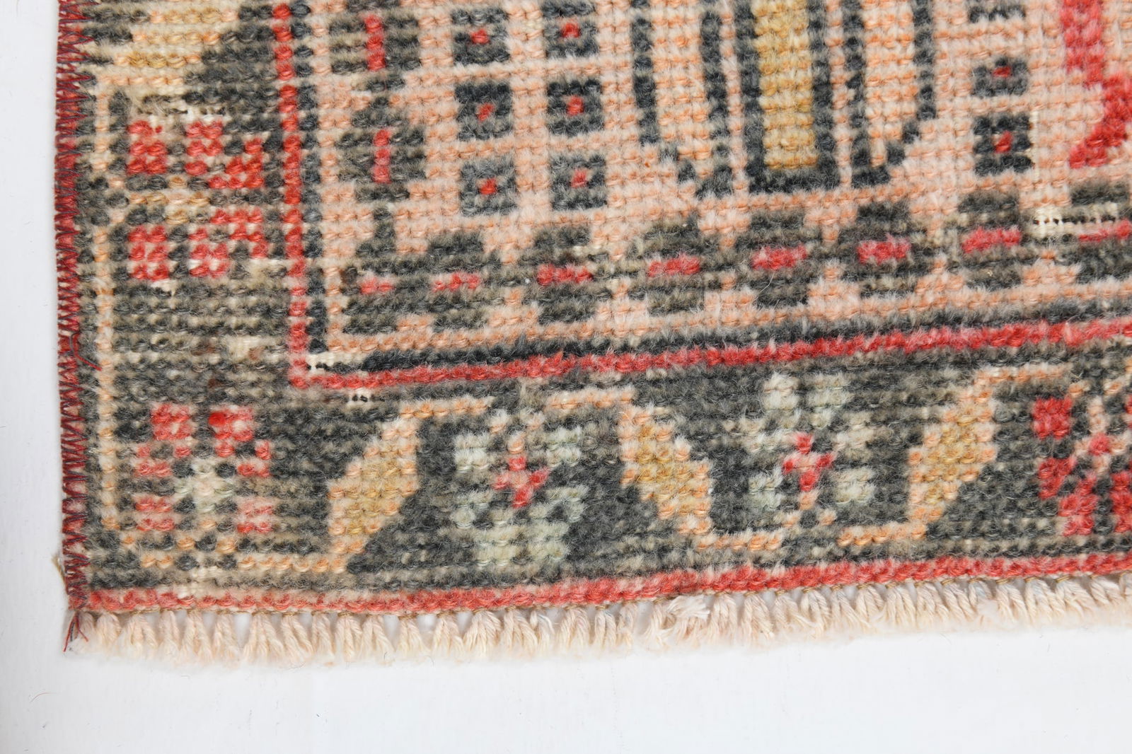 4'7'' x 9'10'' Handmade Vintage Wool Rug - 18925 - 15