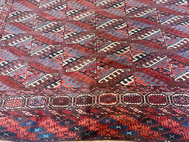 Antique Room size Turkoman Rug-1483 - 2