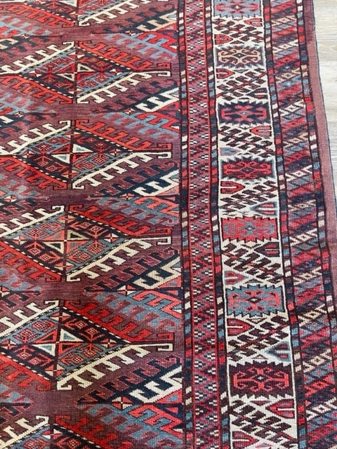 Antique Room size Turkoman Rug-1483 - 4