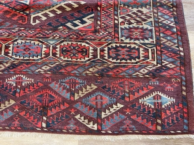 Antique Room size Turkoman Rug-1483 - 5