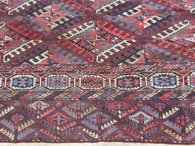 Antique Room size Turkoman Rug-1483 - 6
