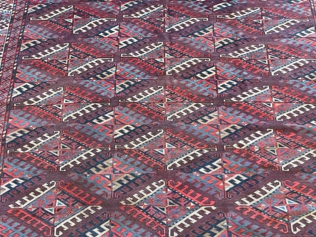 Antique Room size Turkoman Rug-1483 - 7