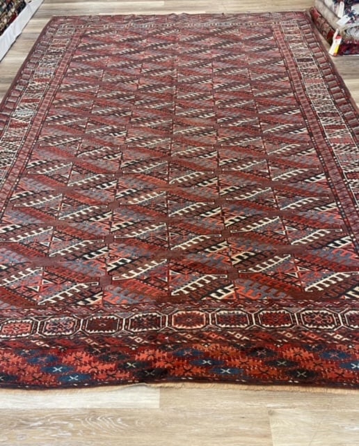 Antique Room size Turkoman Rug-1483 - 9