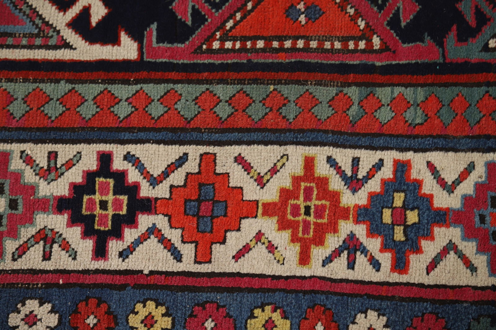 Pre-1900 Antique Kazak Vegetable Dye Runner Rug 3x7 - 11