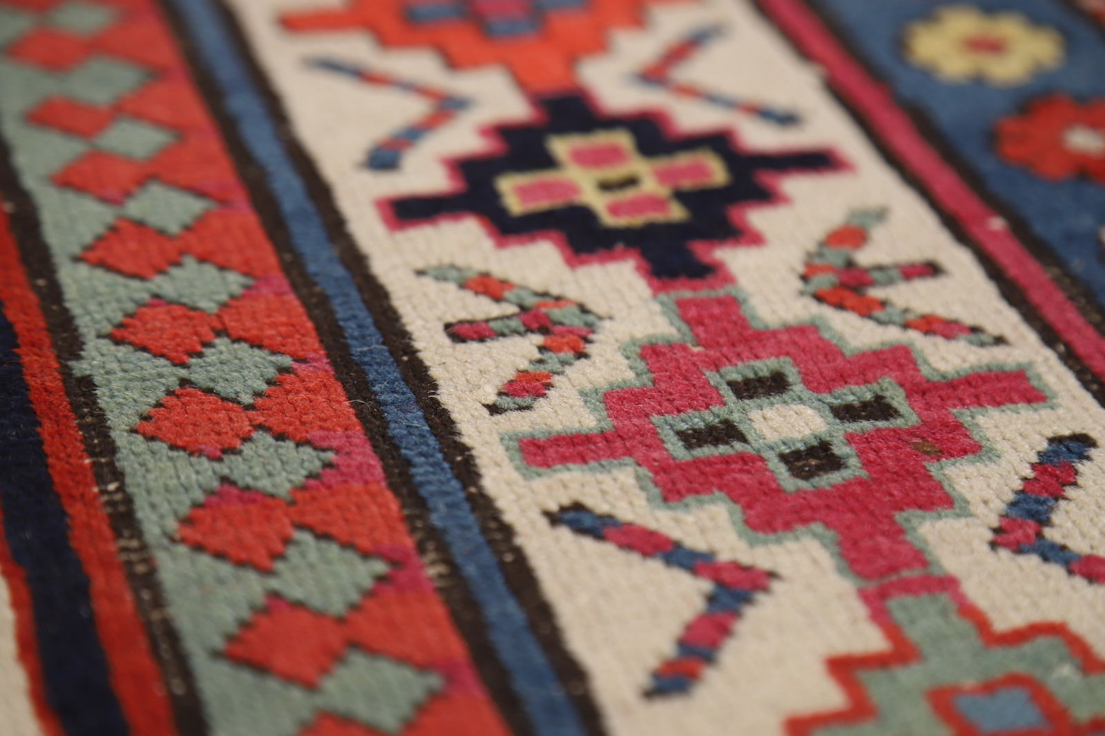 Pre-1900 Antique Kazak Vegetable Dye Runner Rug 3x7 - 12