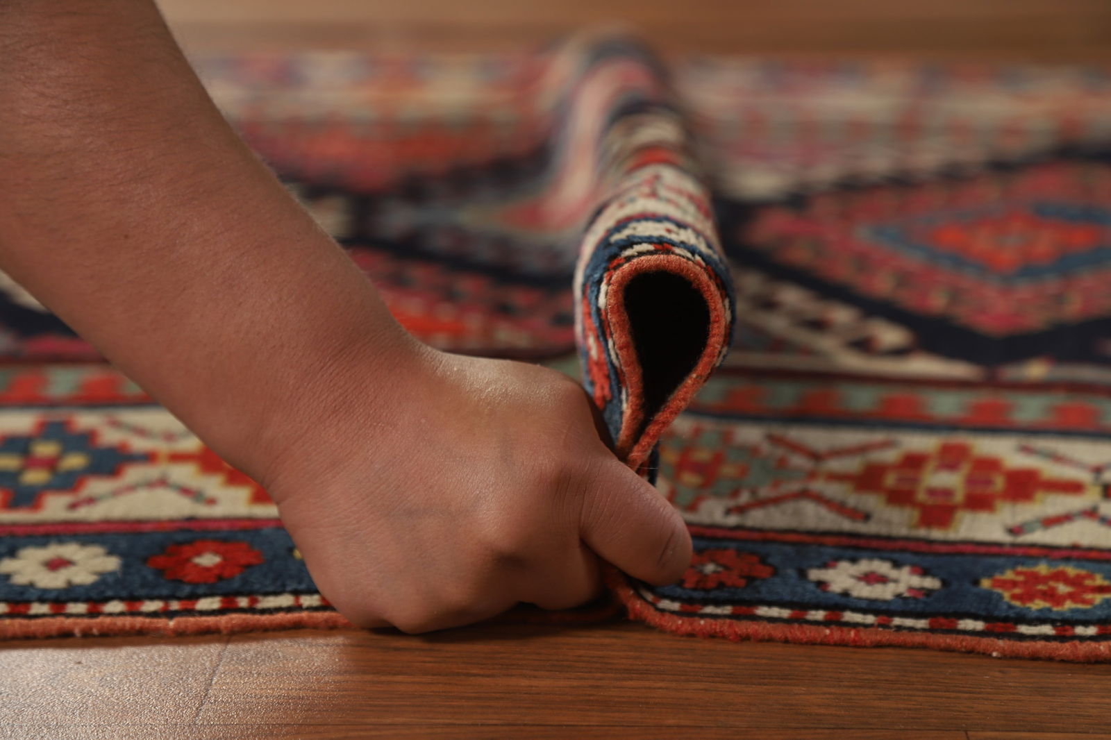 Pre-1900 Antique Kazak Vegetable Dye Runner Rug 3x7 - 18