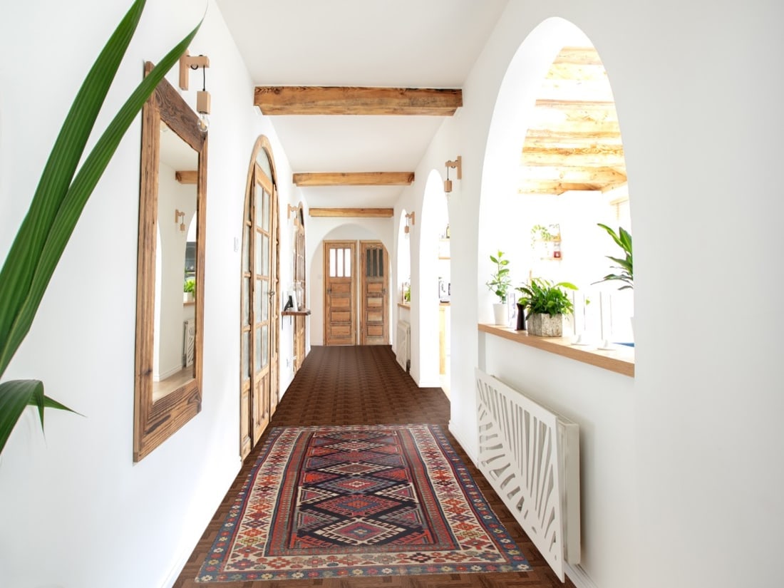 Pre-1900 Antique Kazak Vegetable Dye Runner Rug 3x7 - 2