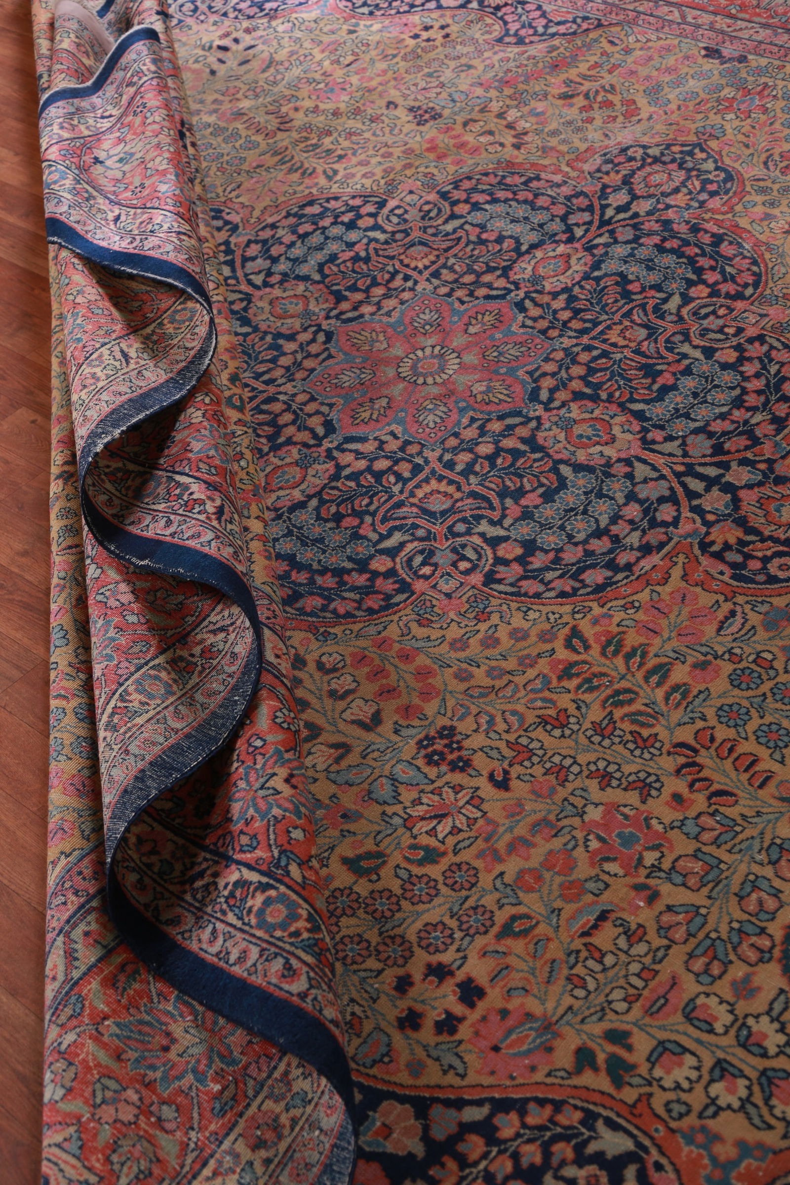 Pre-1900 Antique Vegetable Dye Tabriz Persian Area Rug 10x13 - 17