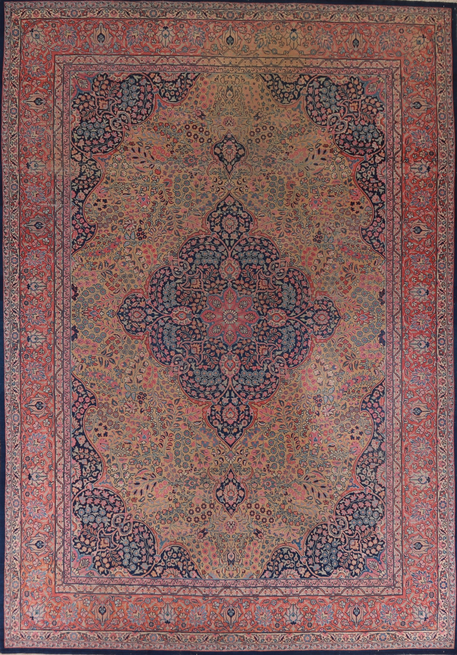 Pre-1900 Antique Vegetable Dye Tabriz Persian Area Rug 10x13: Title: Pre-1900 Antique Vegetable Dye Tabriz Persian Area Rug 10x13 Description:A Beautiful Genuine Iran ( Persia ) Tabriz rug is Hand Knotted by skillful weavers in Iran ( Persia ) with