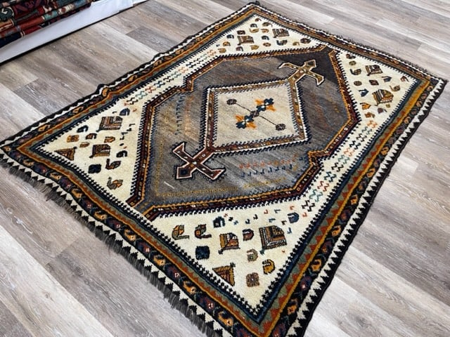 Antique Persian Gebbeh Rug-897 - 4