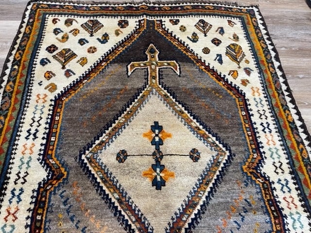 Antique Persian Gebbeh Rug-897 - 7