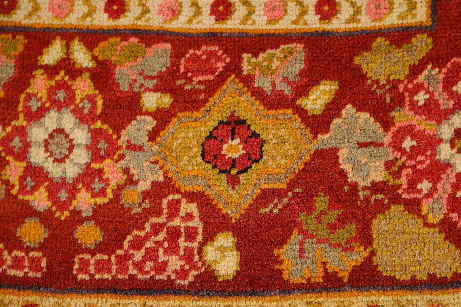 Pre-1900 Antique Vegetable Dye Kerman Persian Rug 5x6 - 10